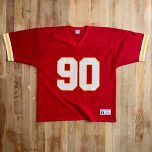 Kansas City Chiefs Jersey Red Neil Smith Large Mens #90